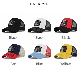 Embroidered trucker hats with Women Want Me Fish Fear Me patch in six colors