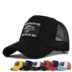 Women Want Me Fish Fear Me Trucker Hat Funny Fishing Baseball Cap Adjustable Mesh Sun Protection Outdoor Sport Headwear