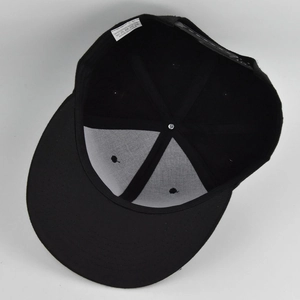 Detail view of the cap interior showing reinforced seams and fabric care label