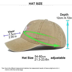 Guide des tailles de casquette graffiti avec tour de tête réglable de 54-60cm et visière