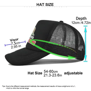 Guide des tailles montrant la circonférence de 54-60cm pour casquette de baseball graffiti