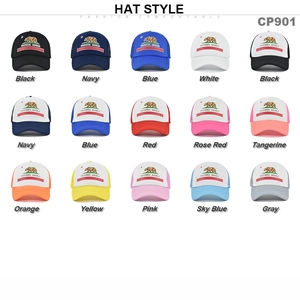 Casquettes de baseball California Republic Graffiti en plusieurs couleurs avec filet arrière