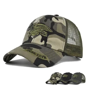 Tactical Mesh Baseball Cap Breathable Camouflage Outdoor Sun Hat For Men Women Casual Military Style Adjustable Trucker Hat