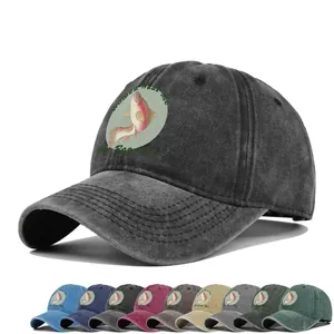 Women Want Me Fish Fear Me Baseball Cap Vintage Washed Cotton Distressed Dad Hat Adjustable Sun Hat For Men Women