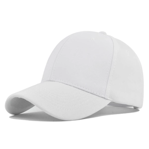 Detailed close-up showing the premium six-panel structure and breathable vents of the white cap