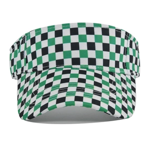 Cappello a Visiera Parasole a Scacchiera alla Moda per Donna Uomo in Poliestere Traspirante Regolabile Sport Tennis Golf Estate Outdoor Accessorio