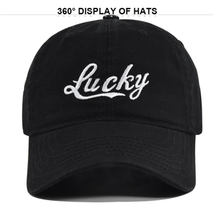 Baumwolle Baseballkappe Lucky Stickerei Verstellbar Atmungsaktiv Sonnenhut Für Herren Damen Casual Outdoor Sport Dad Hat