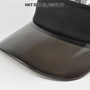 Sombrero Visera Solar Transparente de PVC para Mujer Banda de Algodón Ajustable Transpirable Deportivo Playa Exterior Moda Gorra Protección UV