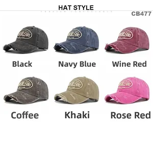 Detailed grid view showing six vintage washed baseball caps with New Orleans 3D embroidery