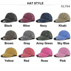 Distressed vintage baseball cap in washed cotton with 12 available colors and torn details