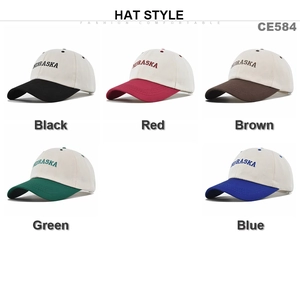 Retro Nebraska Stickerei Baseballkappe in verschiedenen Kontrastfarben für Damen und Herren