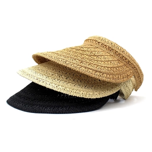 Three colors of women's straw wide-brimmed sun hats: black, off-white, and khaki