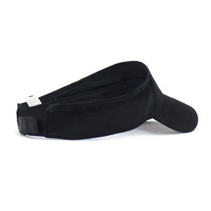 Visiera parasole nera classica con cinturino in velcro regolabile per l'estate