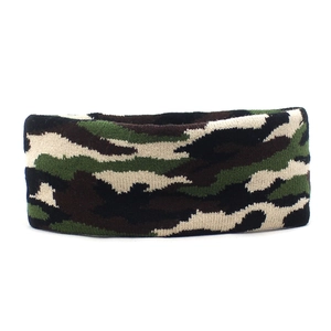 Camouflage Gestricktes Sport Stirnband Für Herren Damen Elastisches Acryl Haarband Laufen Yoga Schweißband Outdoor Mode Haarschmuck