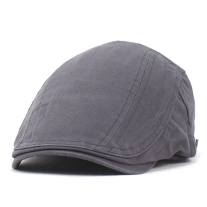 Vintage Pure Cotton Flat Cap For Men Women Herringbone Twill Newsboy Hat Washed Adjustable Sun Protection Retro Beret Hat