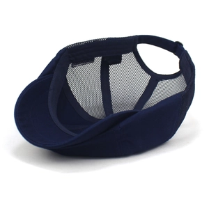 Dark blue breathable mesh patchwork newsboy cap for summer sports sun protection