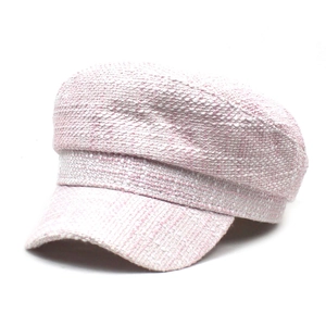 Cappello Newsboy in Tweed da Donna Vintage Cima Piatta Berretto Marinaio Stile Francese Autunno Inverno Berretto Baker Boy Donna