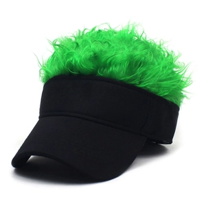 Lustiger Perückenhut Visier Mit Stacheligen Kunsthaaren Kreative Baseballkappe Für Party Golf Outdoor Sonnenschutz Baumwolle Damen Herren