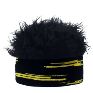 Bonnet Perruque Fantaisie Créatif Fausse Fourrure Tricoté Bandeau Bonnet Chaud Hip Hop Street Dance Casquette Pour Hommes Femmes Fête Cosplay
