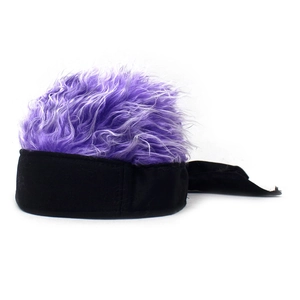 Bonnet Sans Bord à Perruque Nouveauté Coton Docker Cap Avec Cheveux en Fausse Fourrure Drôle Fête Cosplay Hip Hop Chapeau Hommes