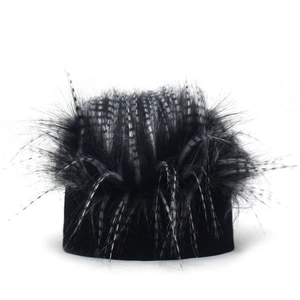 Nieuwigheid Nepbont Pruik Beanie Muts Voor Mannen Vrouwen Hiphop Street Dance Gebreide Acryl Randloze Schedelmuts Winter Warme Streetwear Accessoires