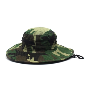 Camouflage Boonie Bucket Hat For Men Women Outdoor Sun Protection Fishing Hunting Wide Brim Safari Hat With Windproof String