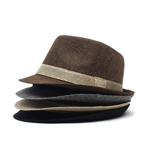 Linen fedora hats in multi-color options featuring breathable woven texture and classic dent