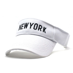 Visera blanca con bordado de New York para deportes al aire libre y sol de verano