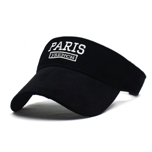 Adjustable Sun Visor Hat 100% Cotton Embroidered PARIS FRENCH Letter Sports Tennis Golf Cap For Men Women Outdoor Daily