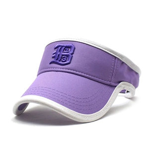 Cappello Visiera Parasole in Cotone da Donna Senza Calotta Protezione UV Traspirante Berretto Sportivo Golf Tennis Regolabile con Ricamo a Lettere