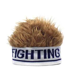 Funny Spiky Hair Wig Beanie Hat With Fighting Letter For Men Women Novelty Party Sports Cosplay Outdoor Accessory Headwear