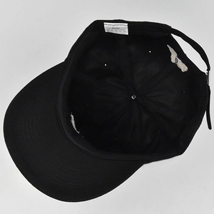 Detailed interior view of a cotton baseball cap featuring sweatband and adjustable strap