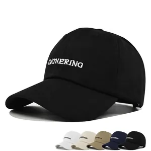 Cotton Embroidery GATHERING Baseball Cap For Men Women Casual Sport Outdoor Sun Protection Adjustable Fashion Sun Hat