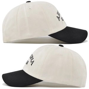 Detail showing high-quality Arizona embroidery on cotton twill baseball cap side