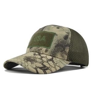 Tactical camouflage baseball cap with USA embroidery and breathable mesh back