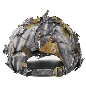 3D-Bionik-Blatt-Camouflage-Baseballkappe mit verstellbarer Metallschnalle auf Weiß