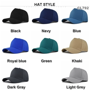 Classic plain 5-panel baseball caps in multiple colors with curved brims for unisex