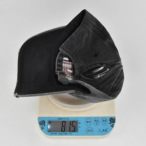 Lightweight ponytail baseball cap with distressed finish weighing approximately 81.5 grams