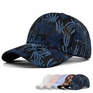 Casquette de Baseball Élégante pour Femmes en Dentelle avec Broderie Florale Respirante Réglable Chapeau de Soleil Décontracté