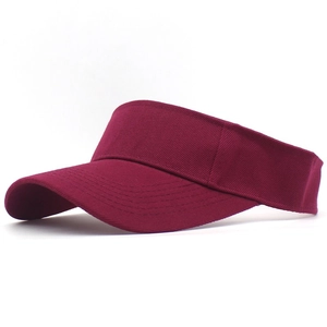 Unisex Cotton Sun Visor Hat Adjustable Solid Color Sport Tennis Golf Cap For Men Women Summer Outdoor Breathable Headwear