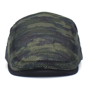 Men's camouflage mesh beret cap with breathable fabric for summer outdoor activities