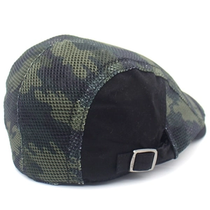 Men's camouflage mesh beret cap with breathable fabric and metal G-FORCE buckle