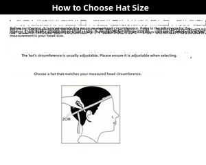 Size guide with instructions on how to measure head circumference for wool beanies