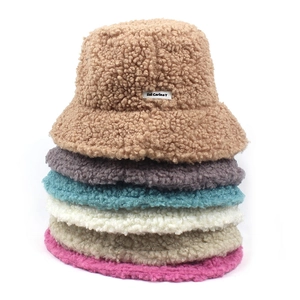 Winter teddy lamswol vissershoeden voor dames in meerdere kleuren met warme zachte textuur