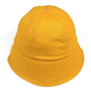 Classic mustard yellow cotton bucket hat with reinforced brim stitching for casual wear
