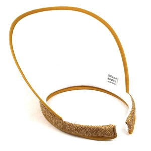 Ginger yellow open top sun visor for women made of lightweight woven polyester material