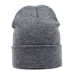Winter Warm Knitted Beanie Hat Ribbed Acrylic Cuffed Skull Cap For Men Women Solid Color Outdoor Cold Weather Elastic Headwear