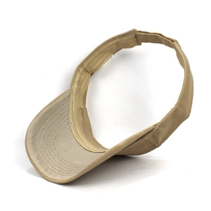 Verstellbares Khaki-Canvas-Visier für Outdoor-Sport-Sonnenschutz mit breiter Krempe