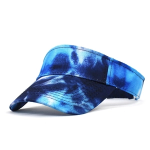 Women Fashion Tie Dye Sun Visor Hat Adjustable Cotton Blend Sports Visor For Summer Outdoor Beach Sun Protection Travel