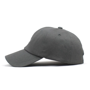 Classic dark grey cotton baseball cap with adjustable strap and curved brim for outdoor sports